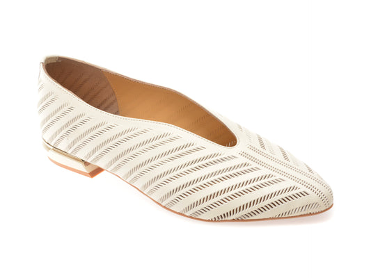 Pantofi IMAGE bej, 167119, din piele naturala