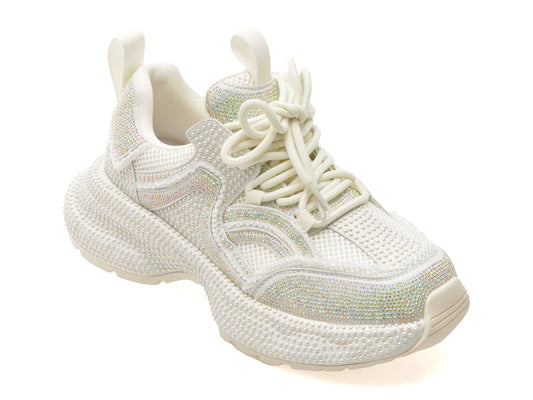 Pantofi sport EPICA albi, 2590, din material textil