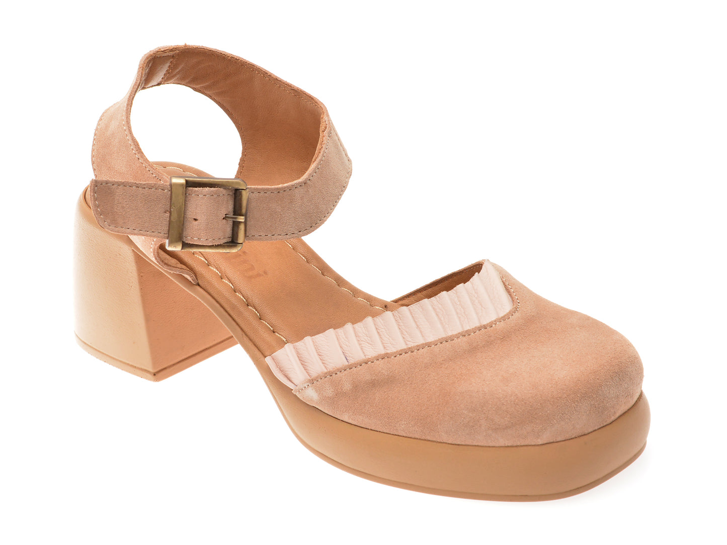 Pantofi GRYXX nude, 4245, din piele intoarsa