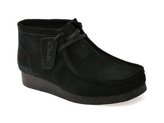 Ghete CLARKS negre, WALEVBT, din piele intoarsa