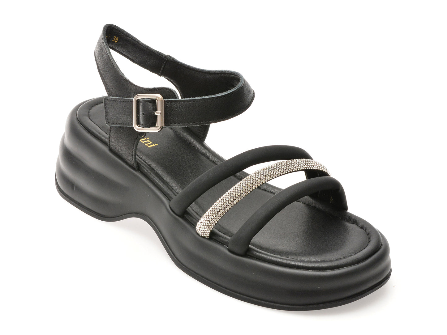 Sandale FLAVIA PASSINI negre, 88219, din piele naturala