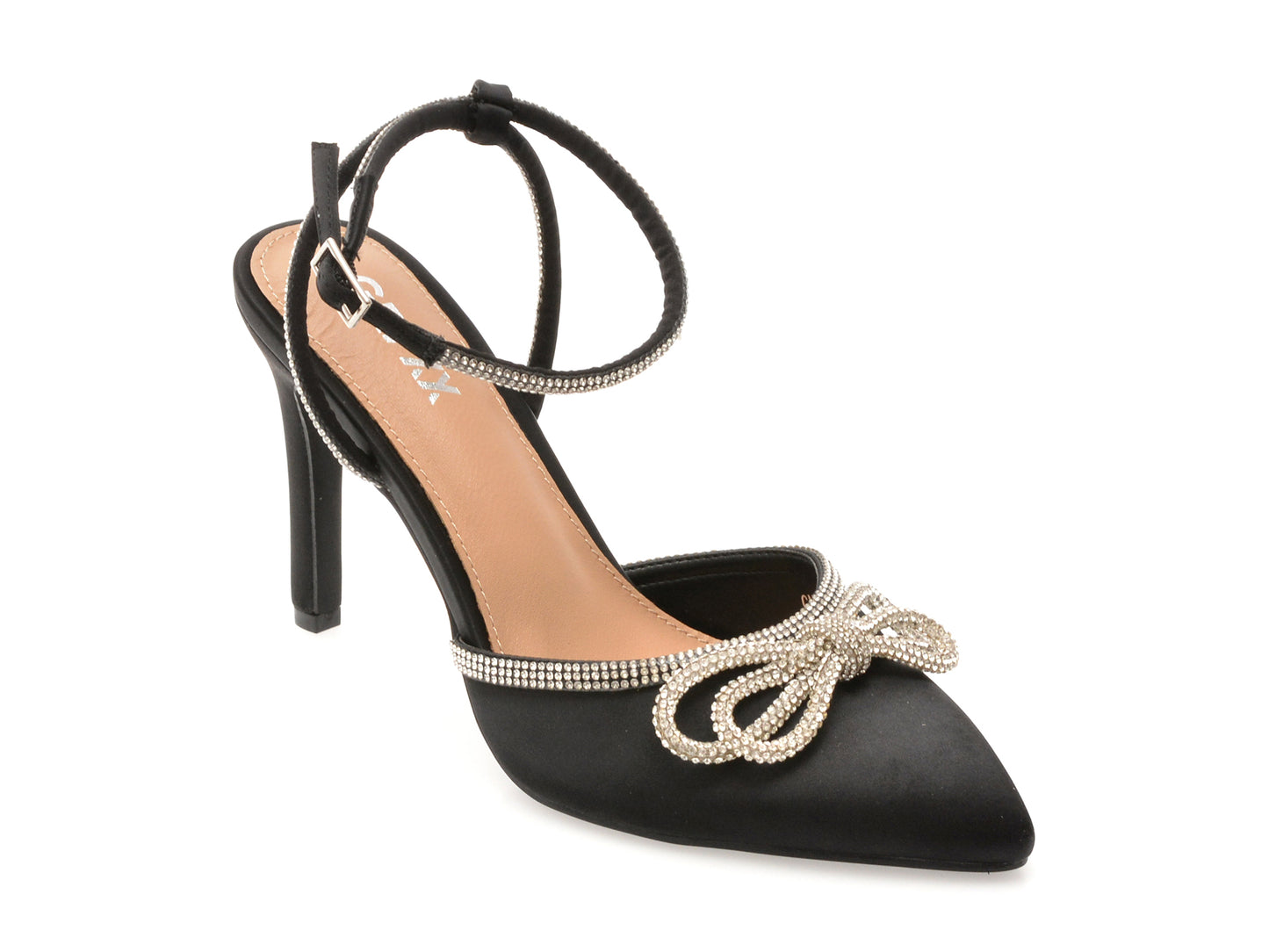 Pantofi eleganti GRYXX negri, 82945, din material textil