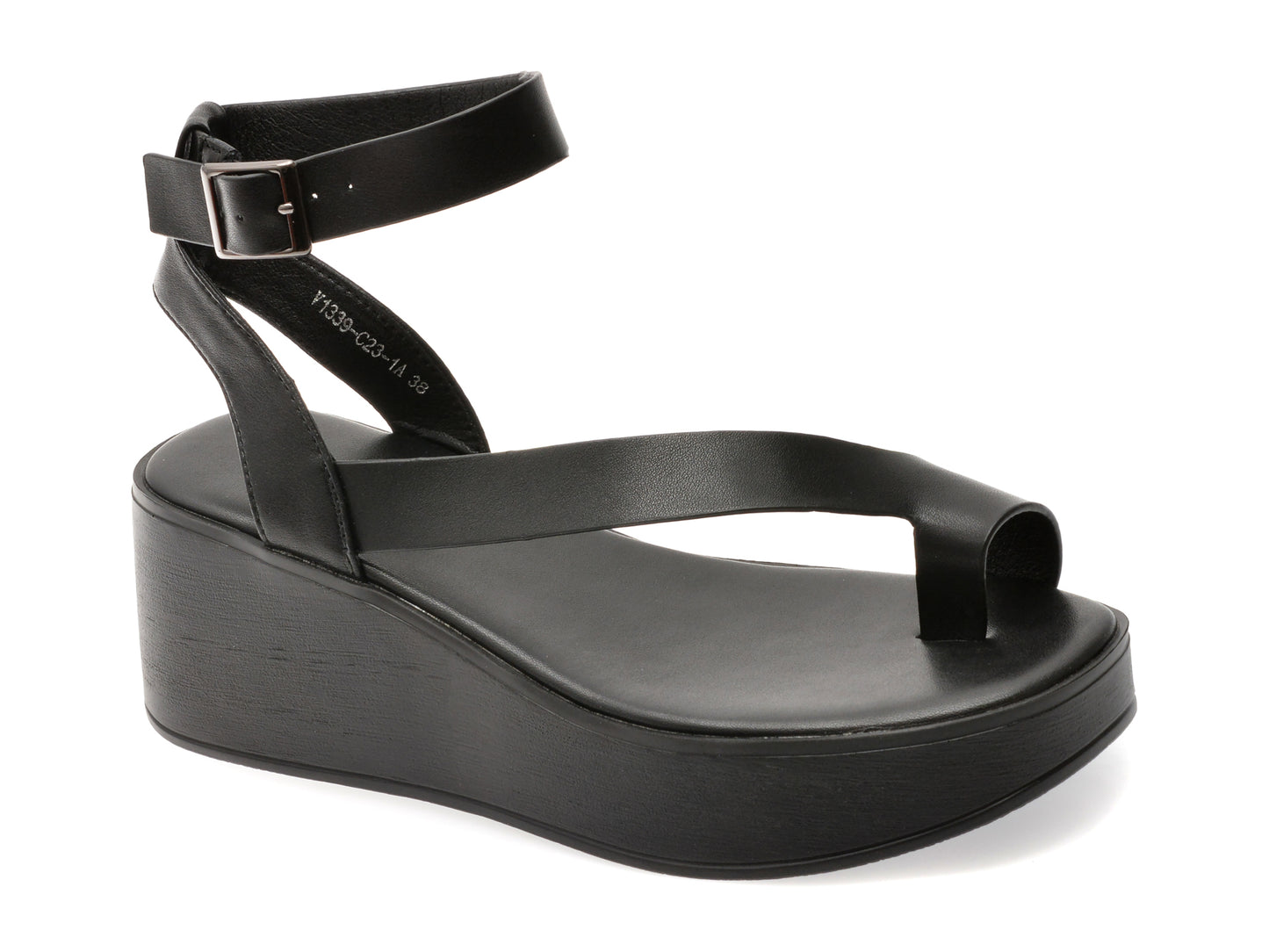 Sandale GRYXX negre, 1339C23, din piele naturala