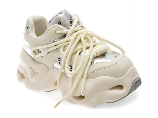 Pantofi sport GRYXX argintii, 80282, din piele ecologica