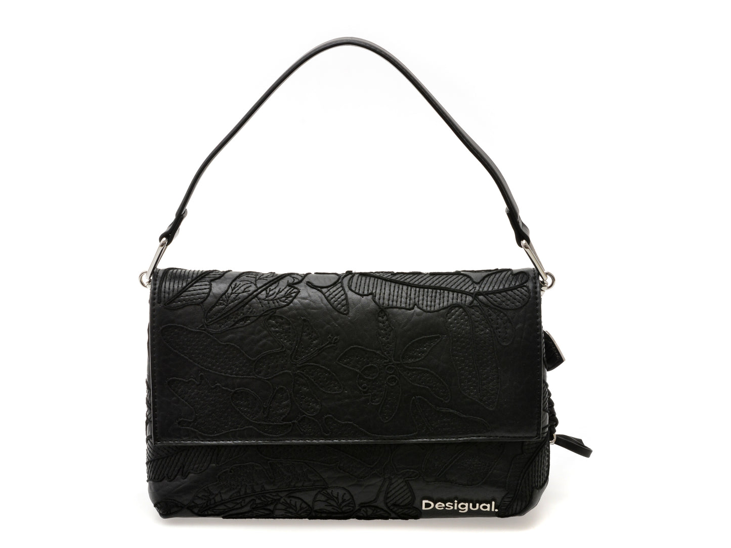 Geanta DESIGUAL neagra, SAXPBO, din piele ecologica