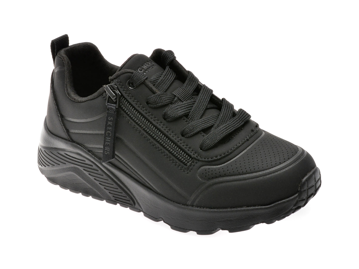 Pantofi sport SKECHERS negri, UNO LITE, din piele ecologica