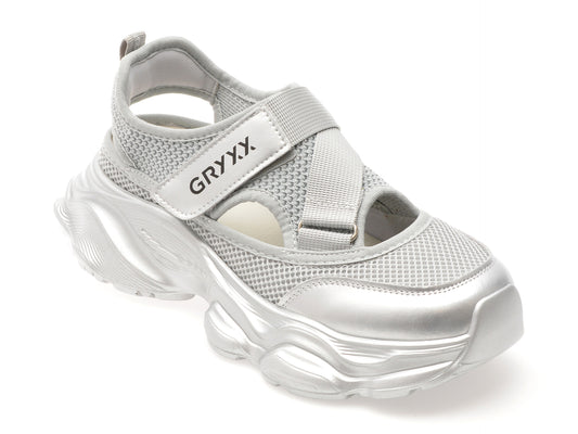 Pantofi sport GRYXX argintii, 537, din material textil