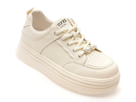 Pantofi sport GRYXX albi, 1701, din piele naturala
