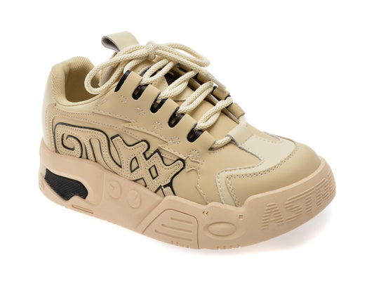 Pantofi sport GRYXX bej, 10201, din piele ecologica