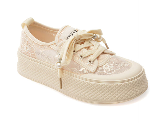 Pantofi GRYXX bej, 9122, din material textil