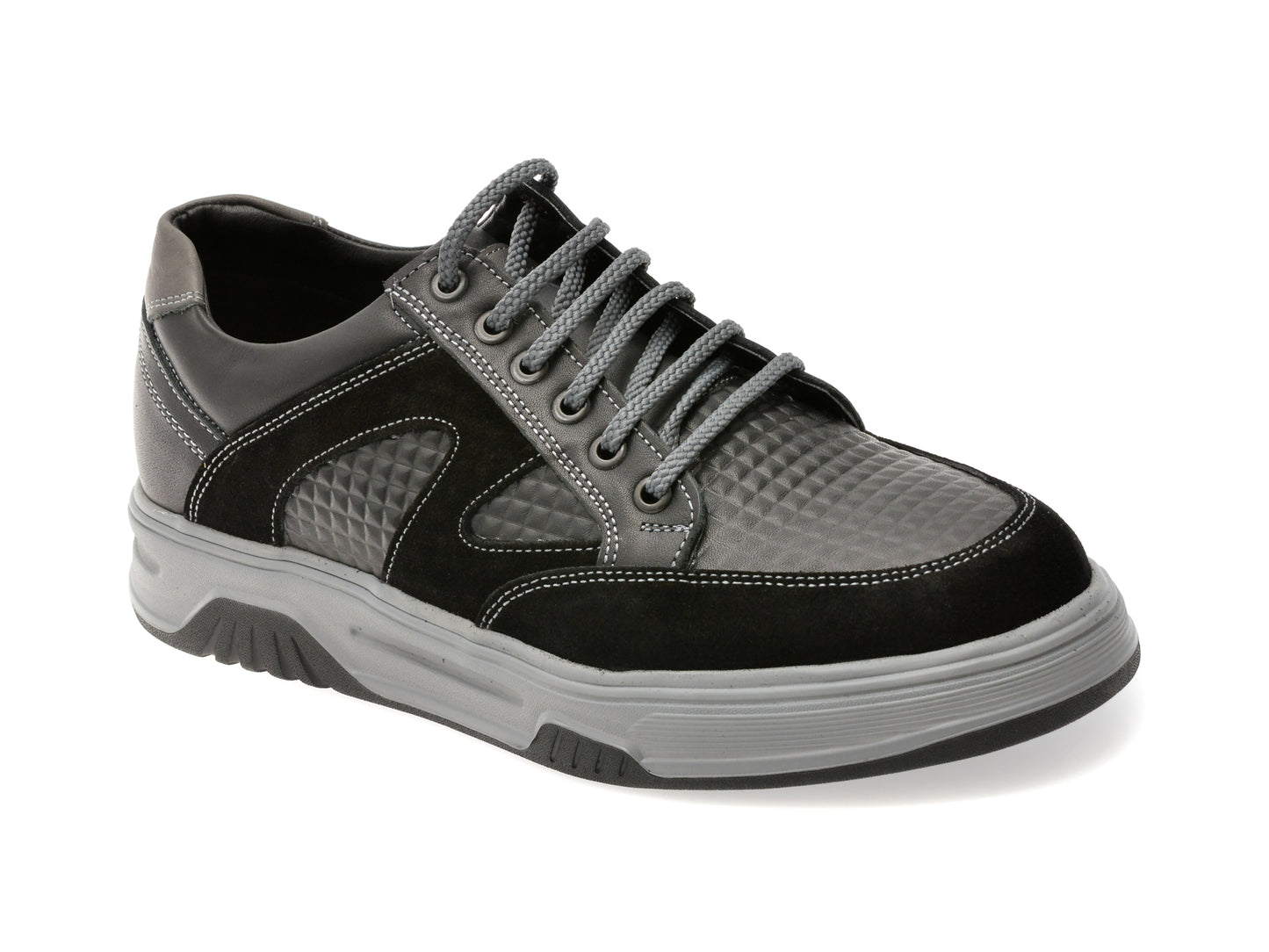 Pantofi sport OTTER negri, 1374, din piele naturala