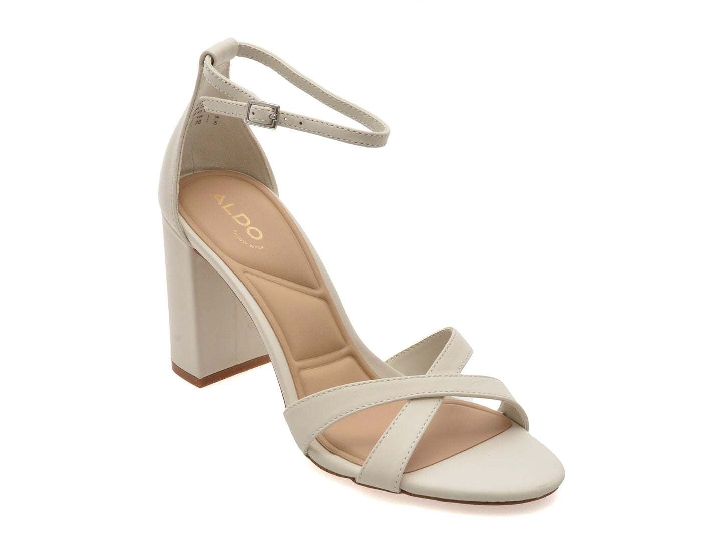 Sandale elegante ALDO albe, MELODIE 121, din piele naturala