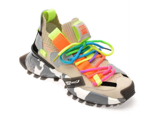Pantofi sport GRYXX bej, 18159, din material textil