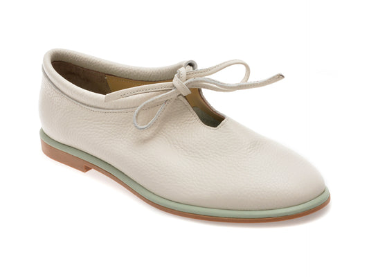 Pantofi EPICA albi, 165115, din piele naturala