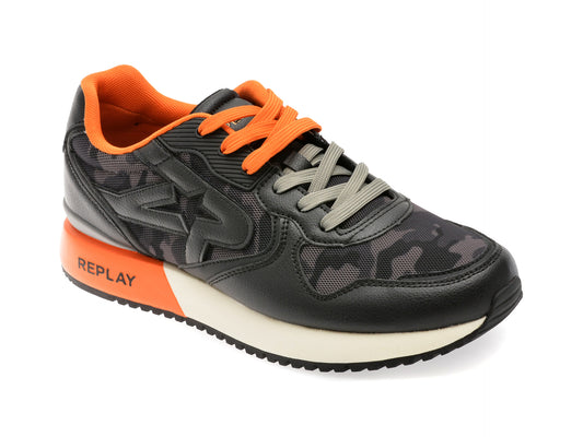 Pantofi sport REPLAY negri, MS9I07T, din material textil