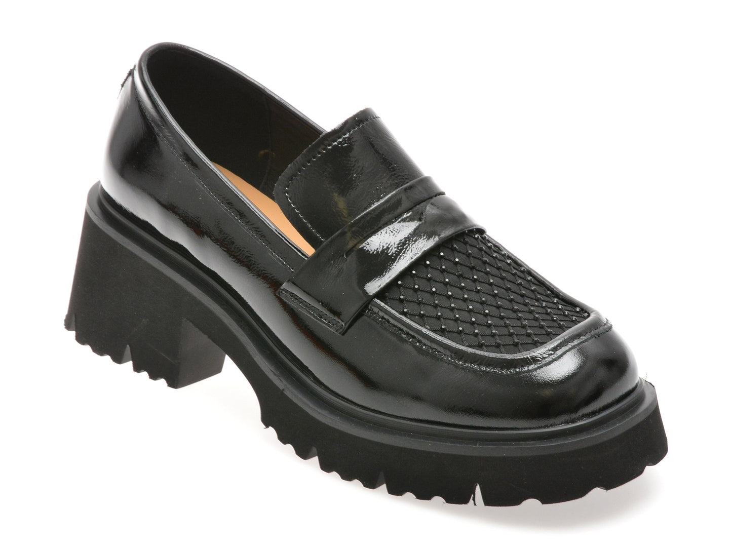 Mocasini EPICA negri, 1058D32, din piele naturala