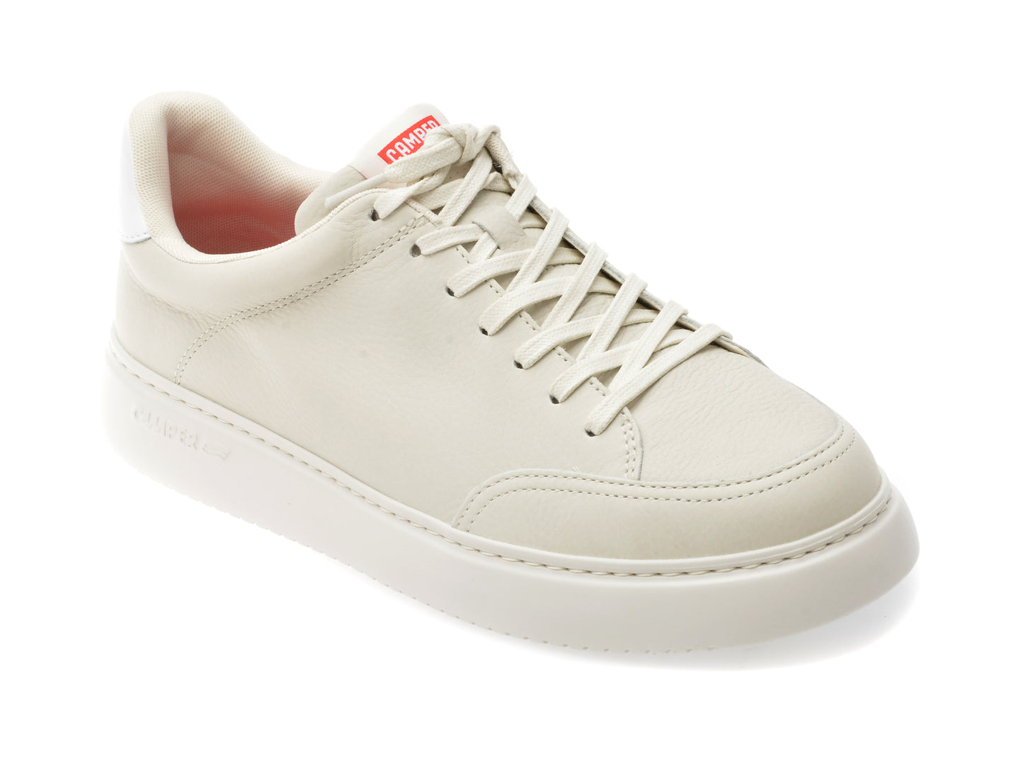 Pantofi sport CAMPER albi, RUNNER, din piele naturala