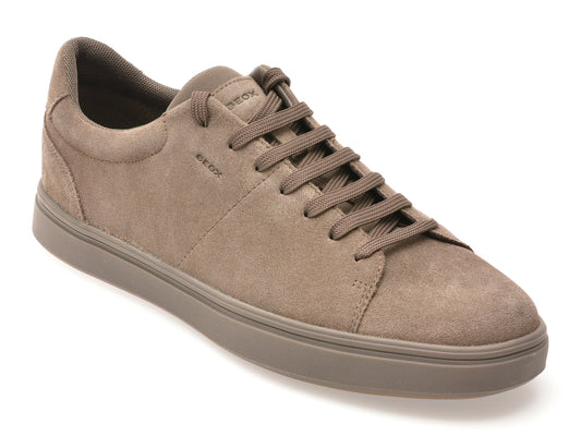 Pantofi sport GEOX gri, U55LDA, din piele intoarsa