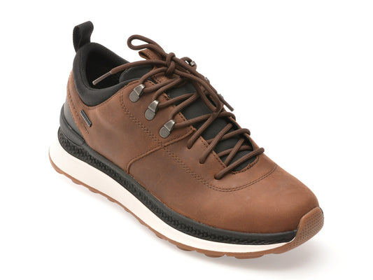 Pantofi sport GEOX maro, U56HMA, din piele naturala