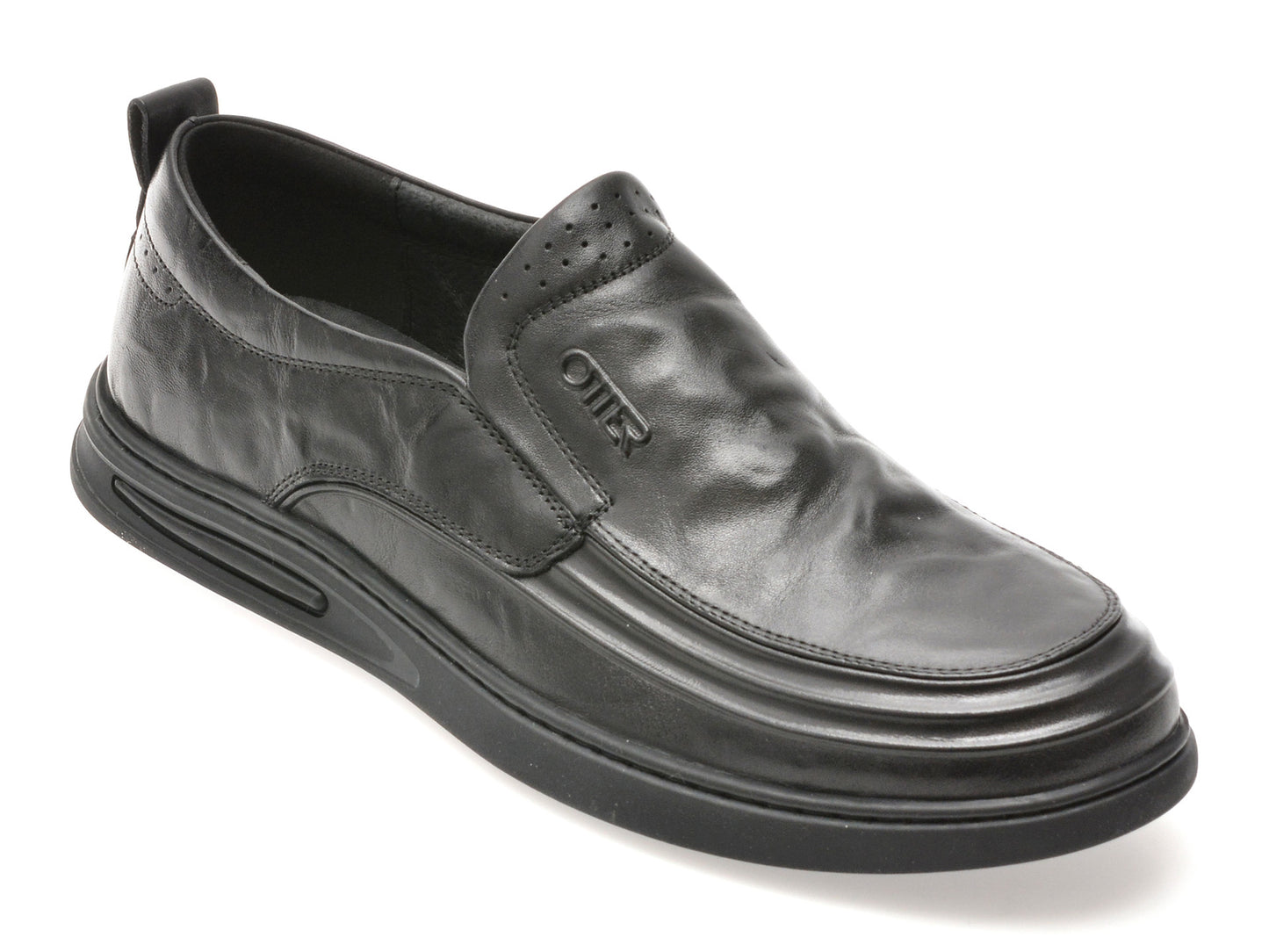 Mocasini OTTER negri, 37310, din piele naturala