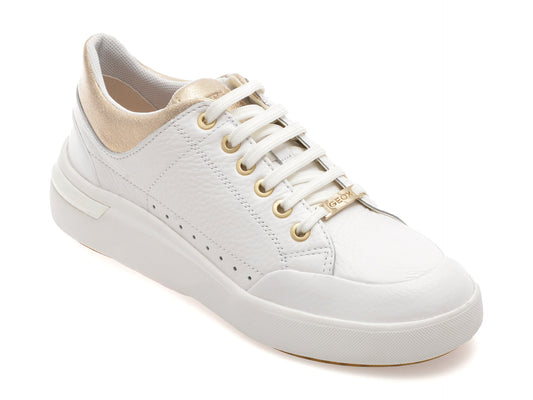 Pantofi sport GEOX albi, D36QFA, din piele naturala