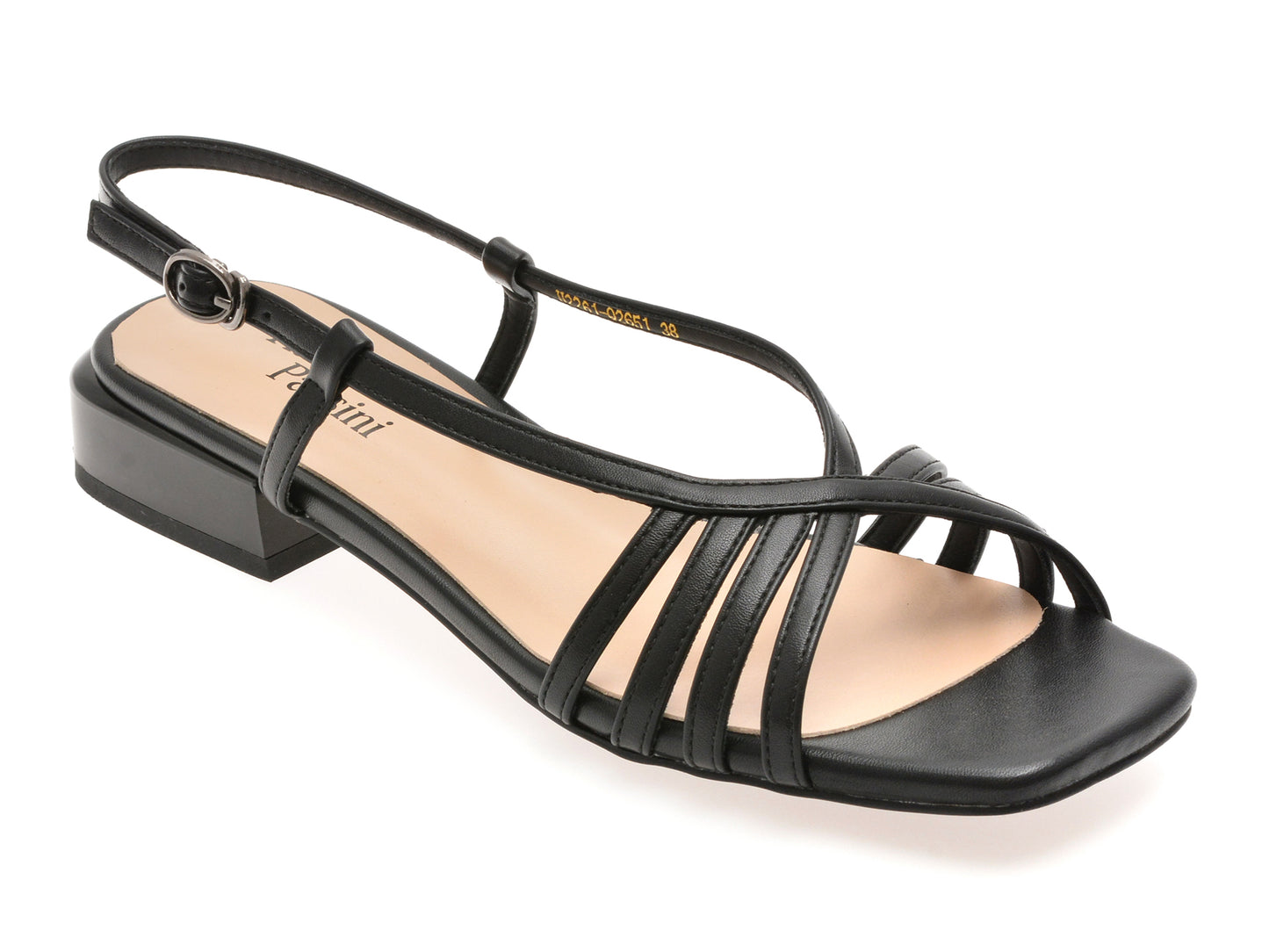 Sandale FLAVIA PASSINI negre, Q2651, din piele naturala