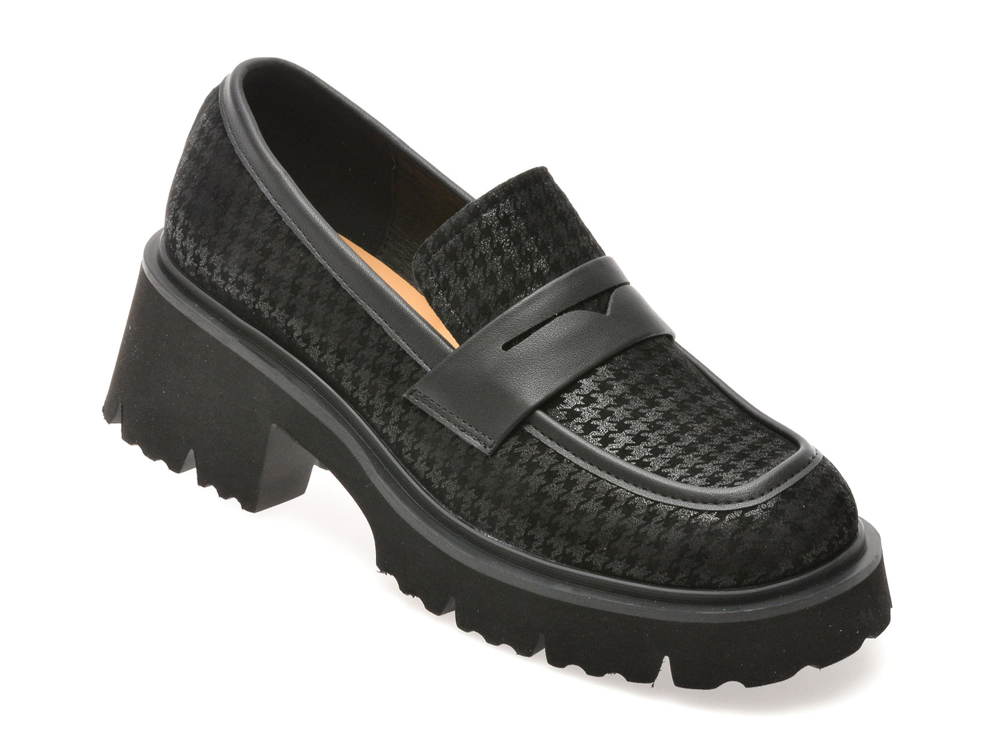 Mocasini EPICA negri, 1058D32, din piele intoarsa