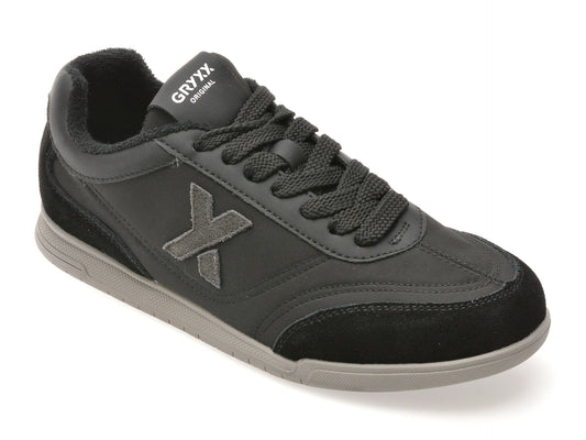 Pantofi sport GRYXX negri, 6662, din material textil