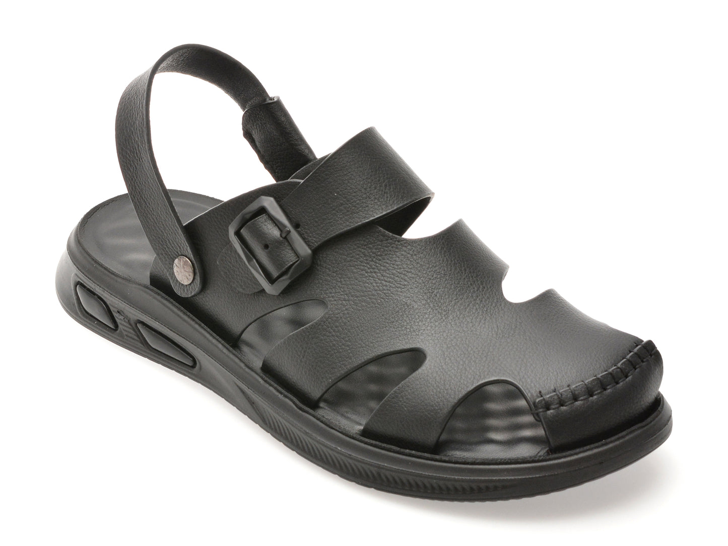 Sandale GRYXX negre, 25SS03, din piele naturala