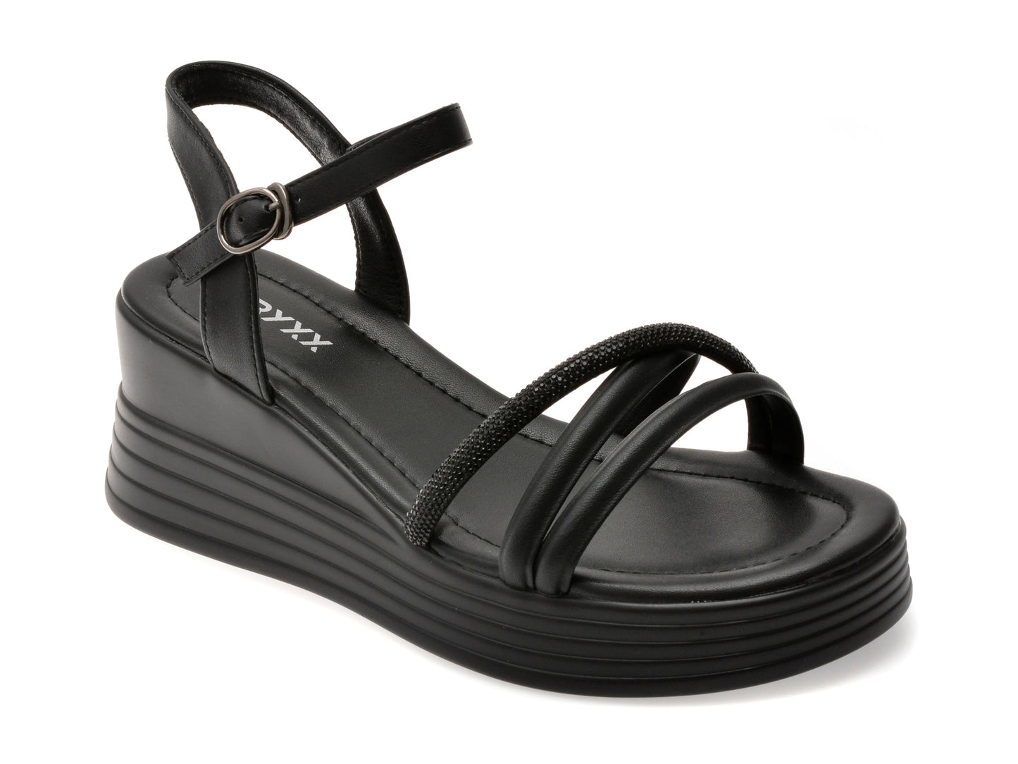 Sandale GRYXX negre, 1328S11, din piele naturala