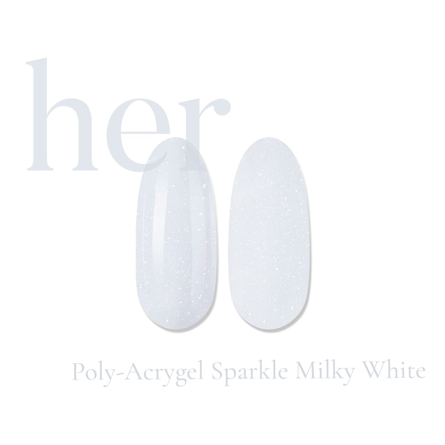 Her Poly-Acrygel Sparkle Milky White 30G - Everin