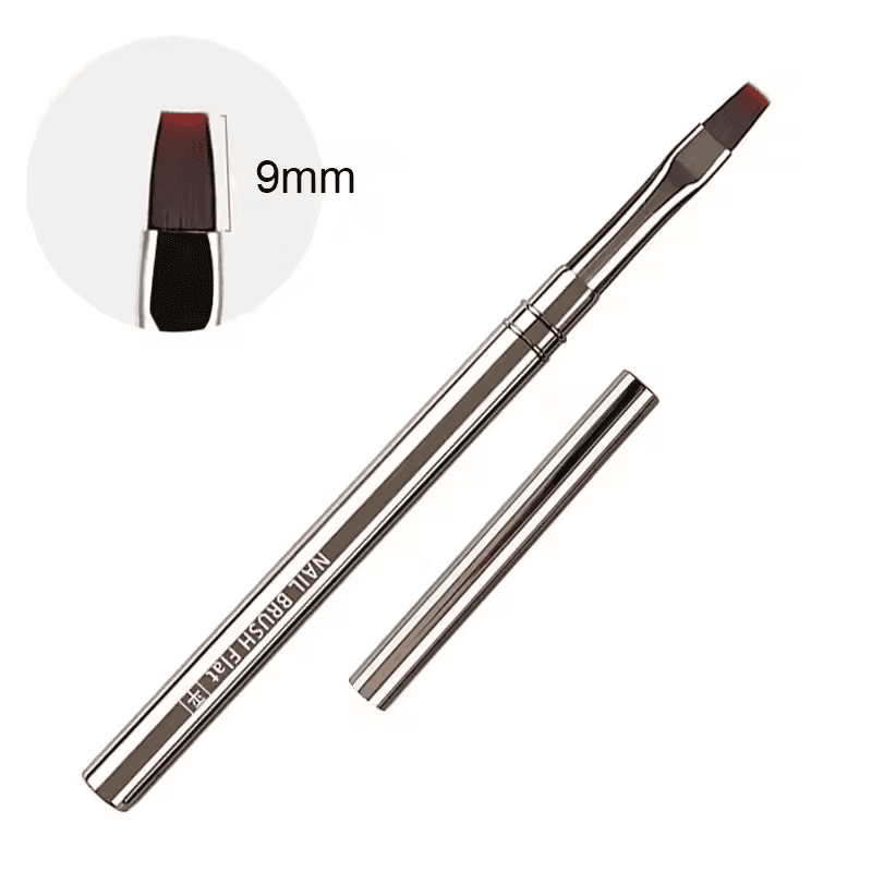Pensula Metal Grey Flat 9Mm - Everin