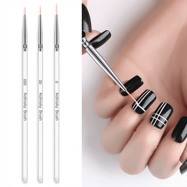 Set 3 Pensule Pictura Kolinsky - Br-3K
