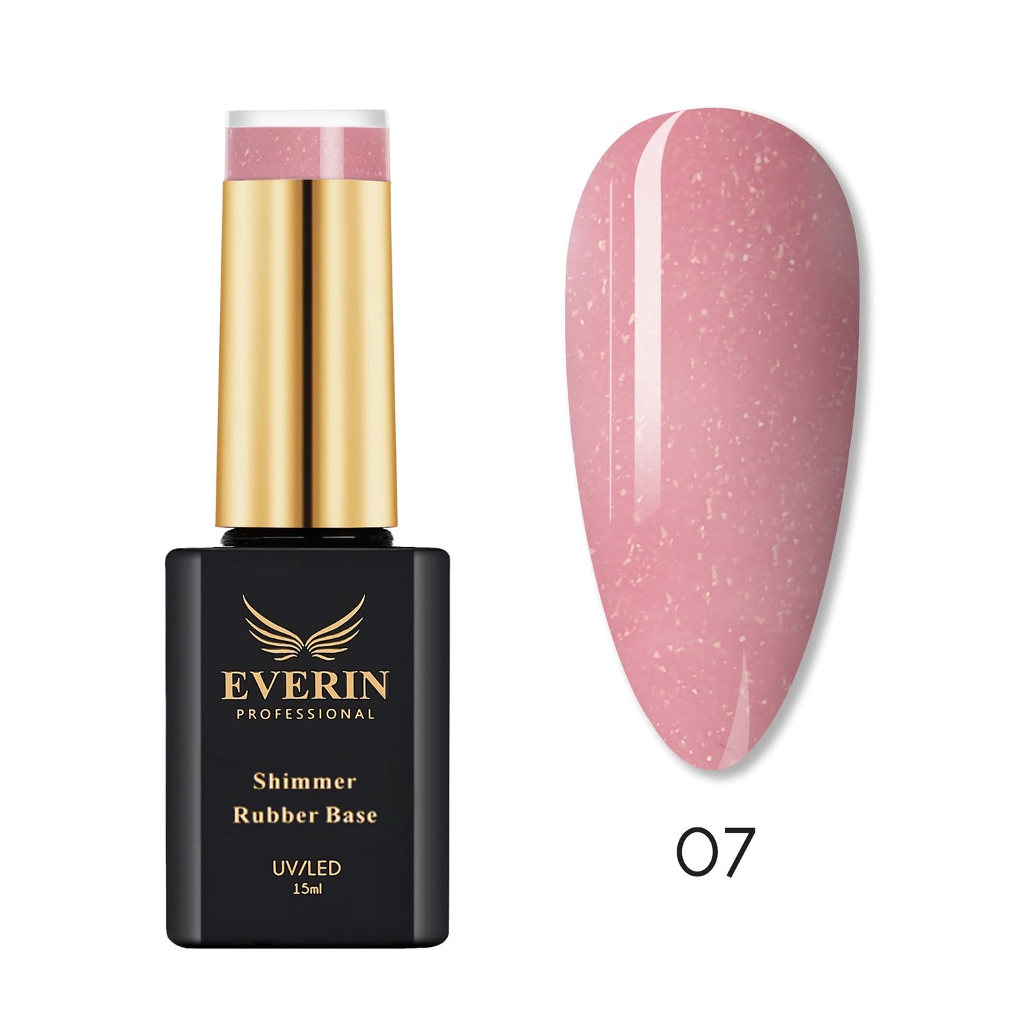 Shimmer Rubber Base Everin 15Ml- 07 - Srb-07