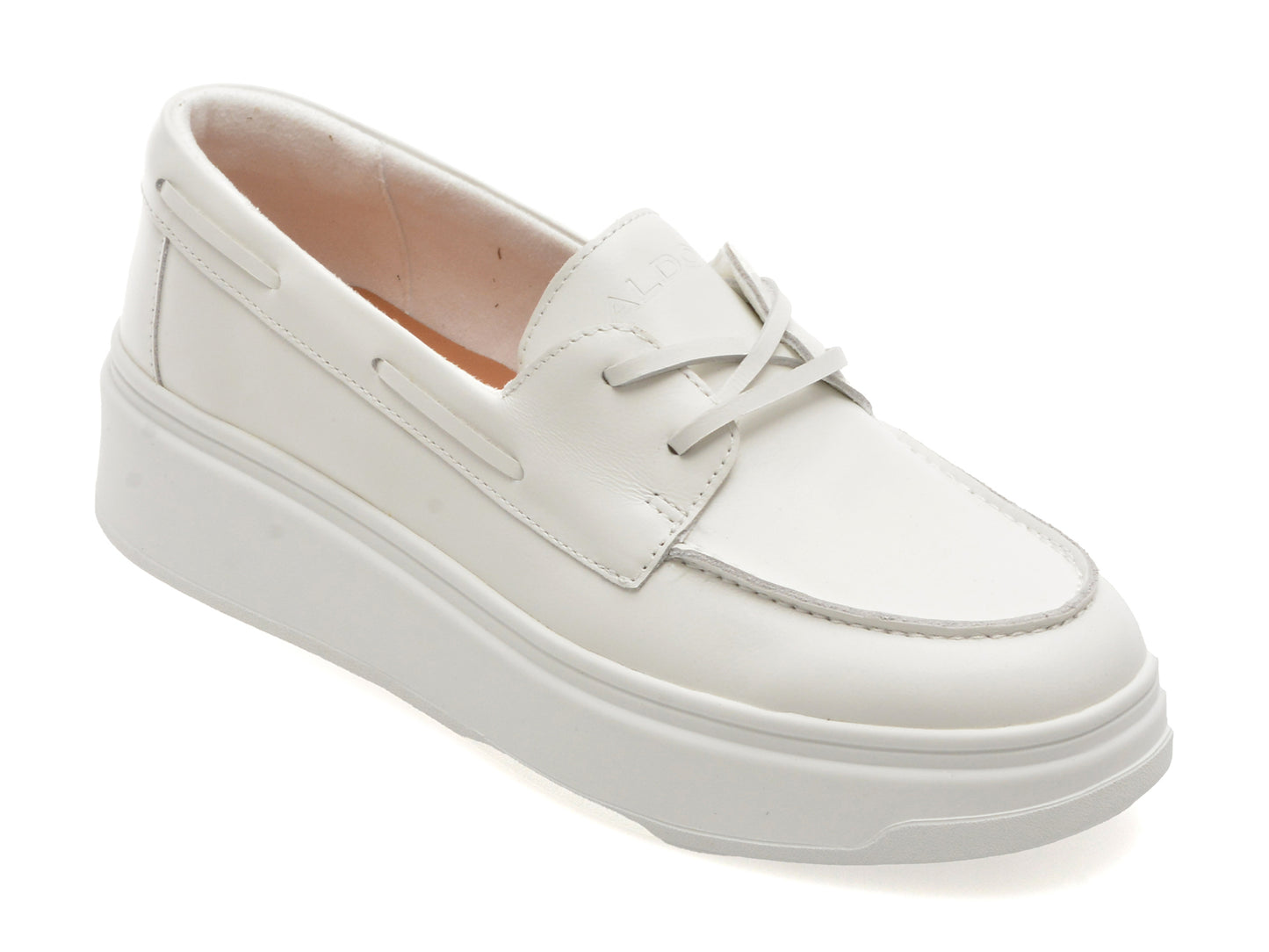 Mocasini ALDO albi, WILDBREEZE 115, din piele naturala