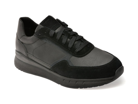 Pantofi sport GEOX negri, U55LCA, din material textil