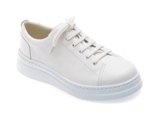Pantofi sport CAMPER albi, RUNNER, din piele naturala