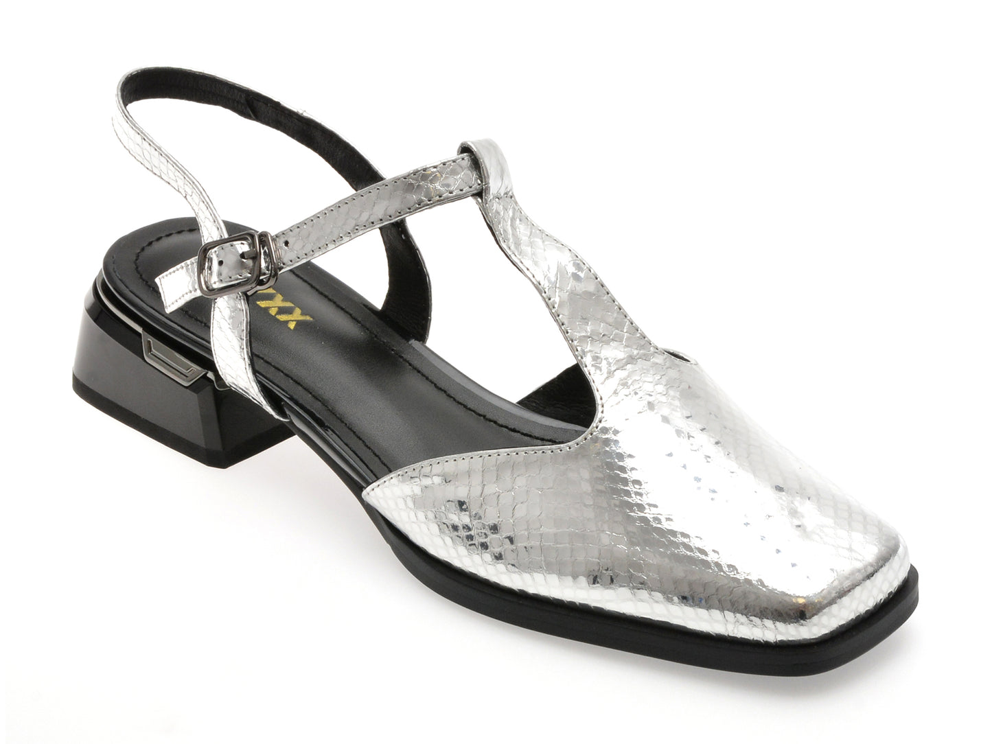 Pantofi GRYXX argintii, E419, din piele naturala