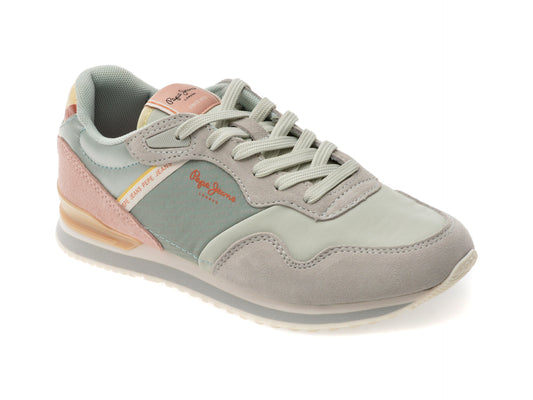 Pantofi sport PEPE JEANS multicolor, LONDON PRINT, din material textil