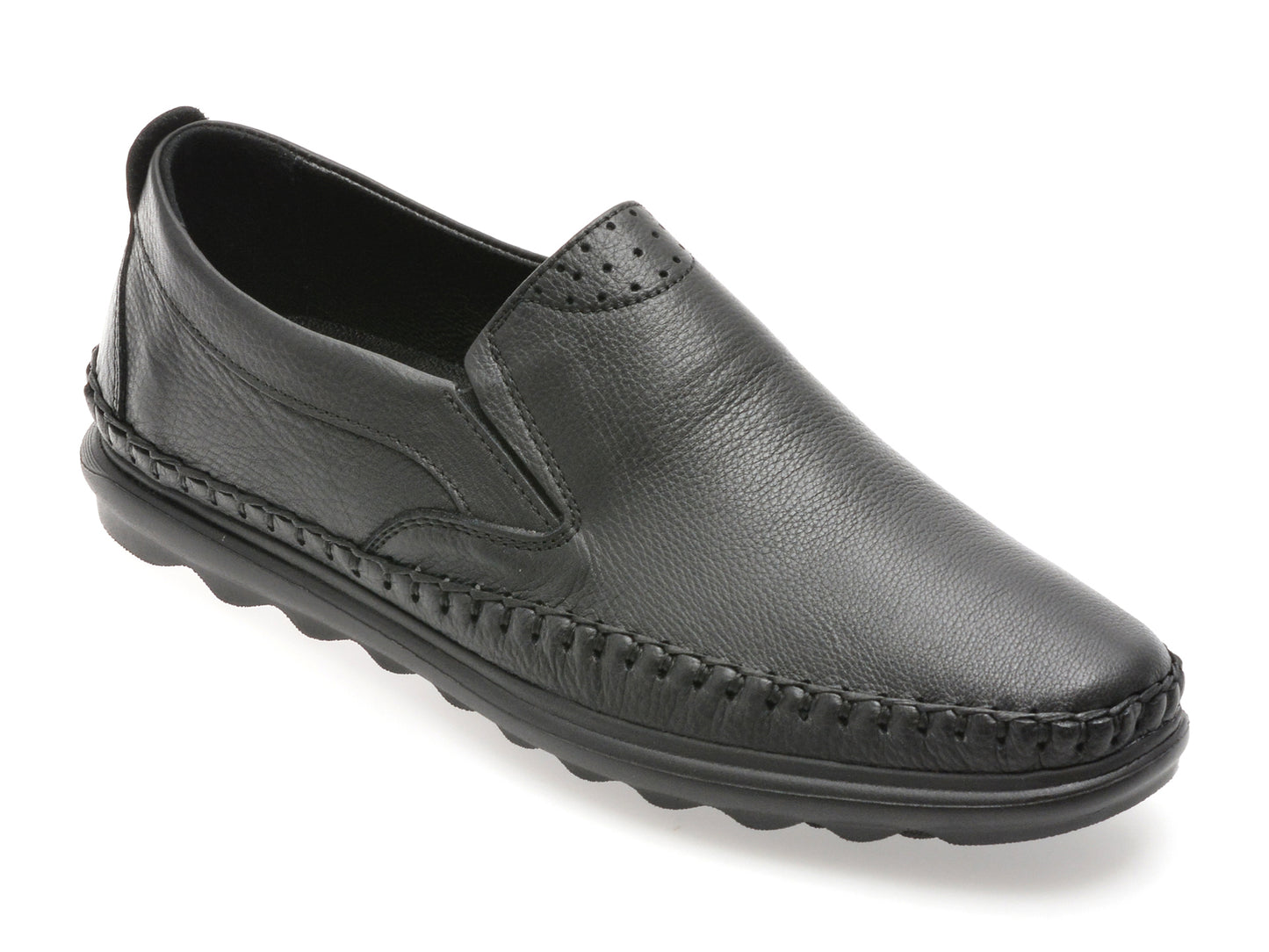 Pantofi OTTER negri, DD045, din piele naturala