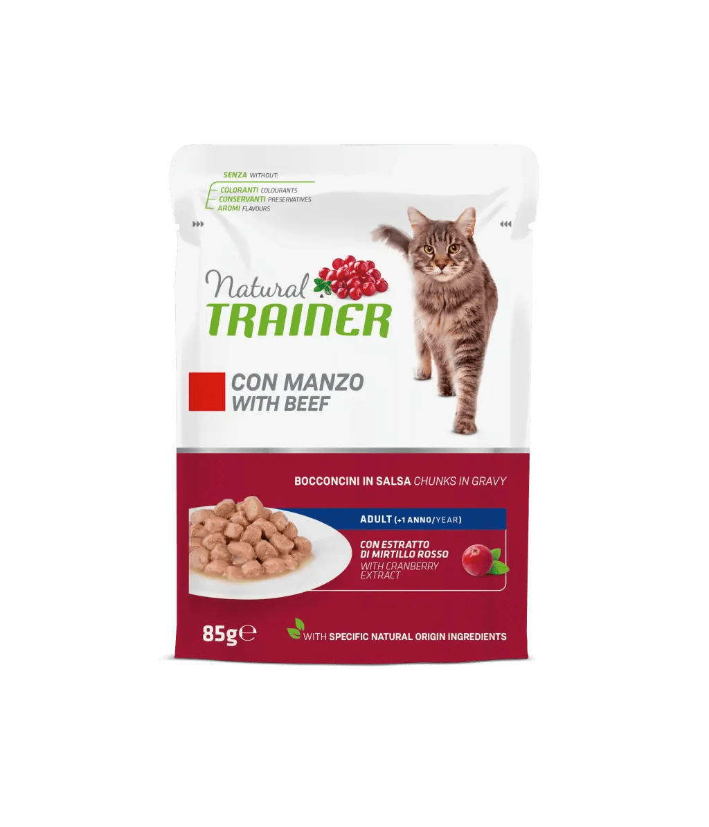 Hrana Umeda Pisici, Natural Trainer, Vita in Sos, 85 g