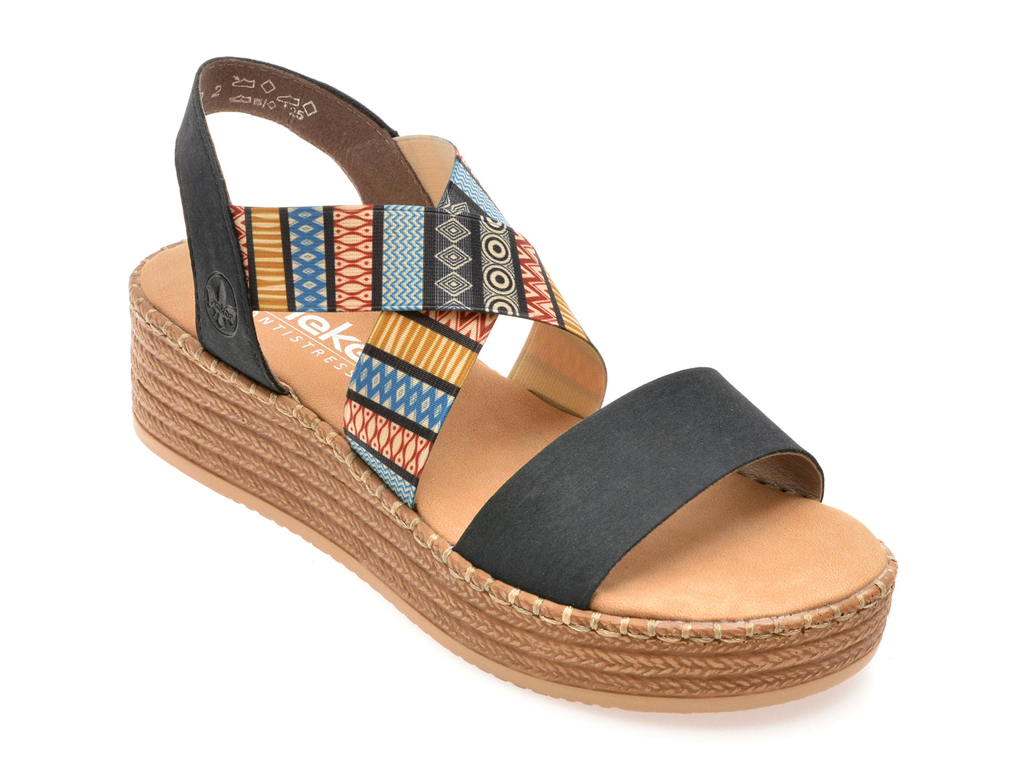 Sandale RIEKER bleumarin, V4551, din piele ecologica