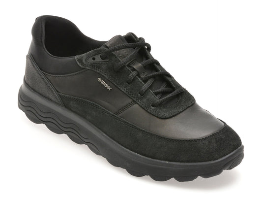 Pantofi sport GEOX negri, U16BYE, din piele naturala