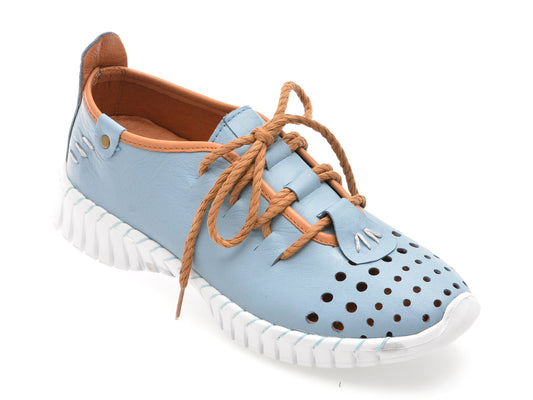 Pantofi GRYXX albastri, 5306, din piele naturala