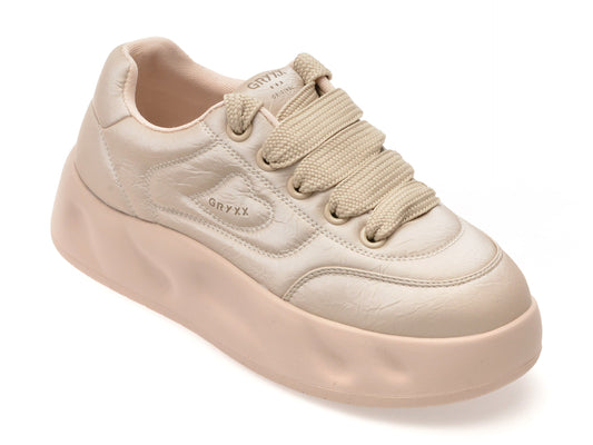 Pantofi sport GRYXX nude, 2297, din piele ecologica