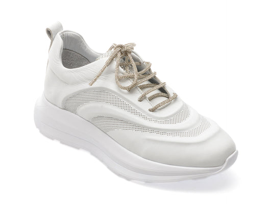 Pantofi sport GRYXX albi, 92241, din piele naturala