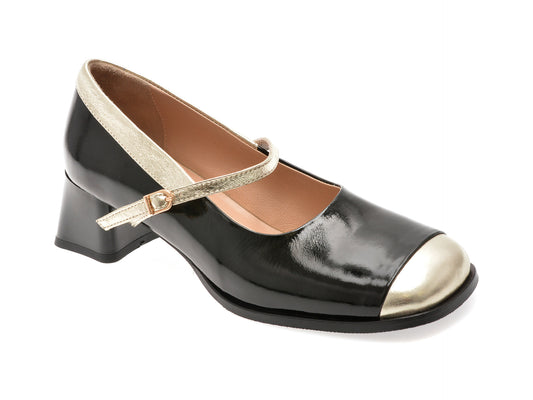 Pantofi EPICA negri, 6020238, din piele naturala lacuita