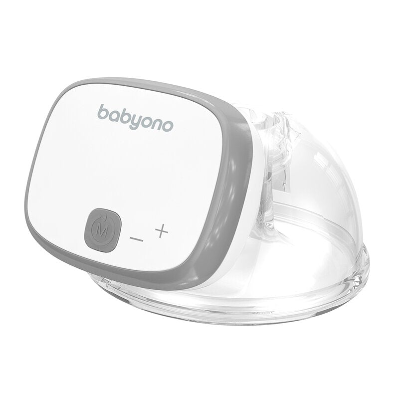 Pompa de san electrica, BabyOno, Shelly, Silentioasa si comoda, Functioneaza fara ajutorul mainilor, Cu afisaj LCD, Cu 7 nivele de aspiratie, 150 ml, Alb