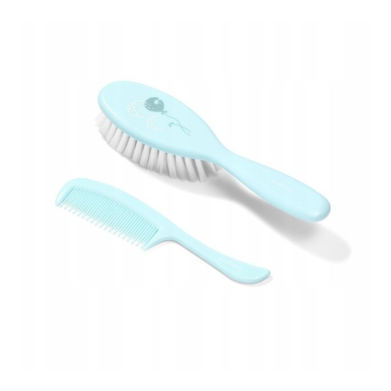 Set ingrijire par, BabyOno, Perie si piaptan, Din par natural, Mint