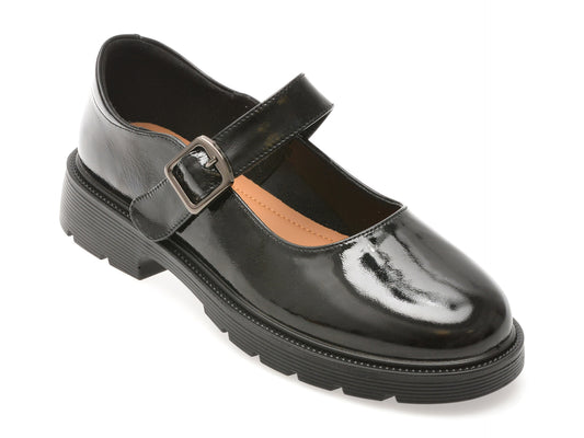 Pantofi EPICA negri, 914, din piele naturala lacuita